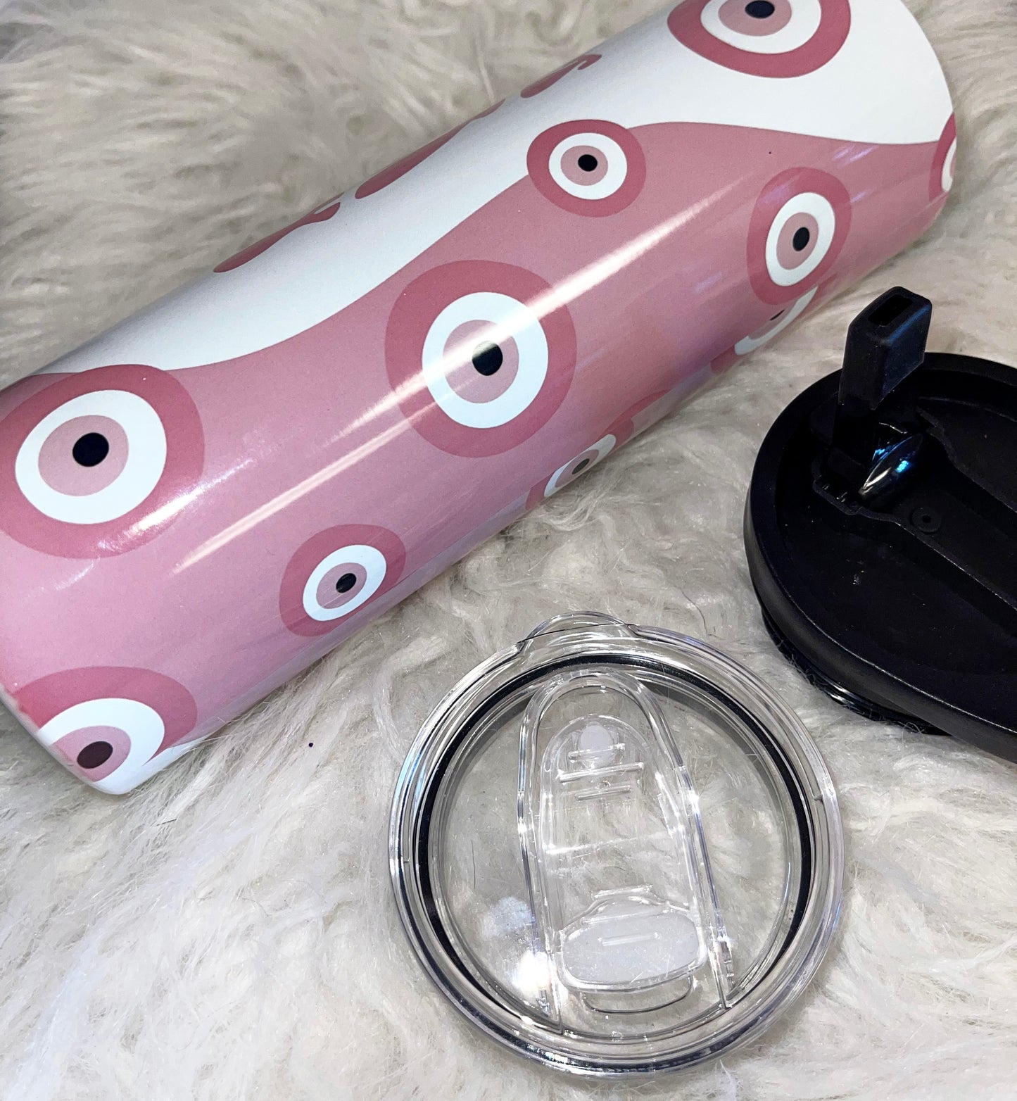 Pink Evil Eye sublimation tumbler